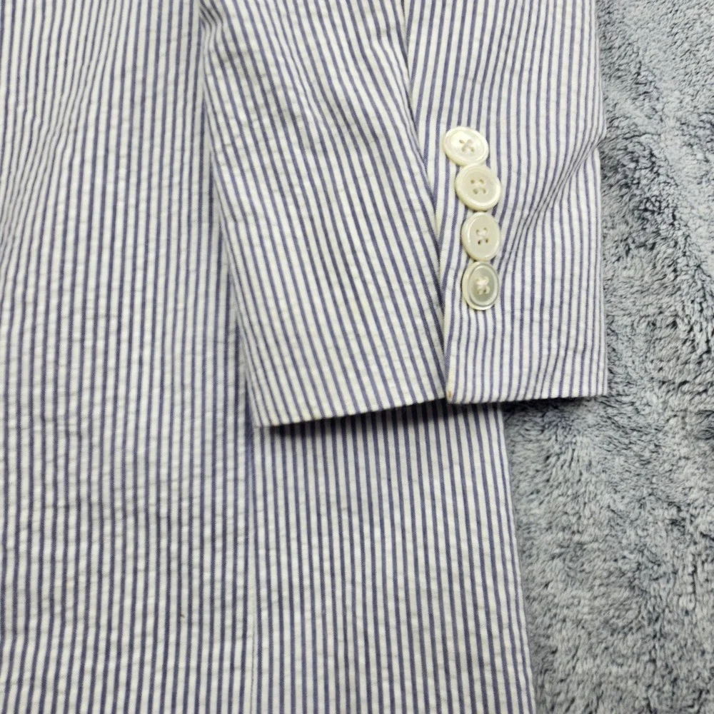 Brooks Brothers 346 Seersucker Blazer Mens 42R Sport Coat Striped Cotton Jacket